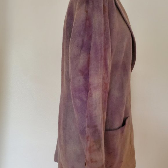 Wool camel Blazer coat Jacket purple 10 12 14 16 XL plus unisex Gray beige - Picture 7 of 15